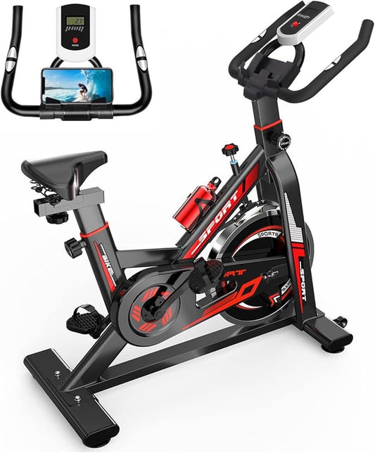 Vélo de Spinning Professionnel ISE – Résistance Réglable, Écran LCD & Confort Ajustable
