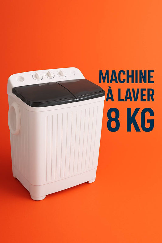 🌀 Machine à laver semi-automatique 8 kg 2 compartiment