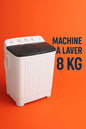 🌀 Machine à laver semi-automatique 8 kg 2 compartiment marque Astech