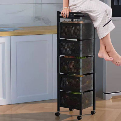 🧺 Étagère de rangement 5 niveaux à roulettes