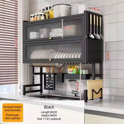 ✨ Armoire Égouttoir de Cuisine – 3 Niveaux ✨