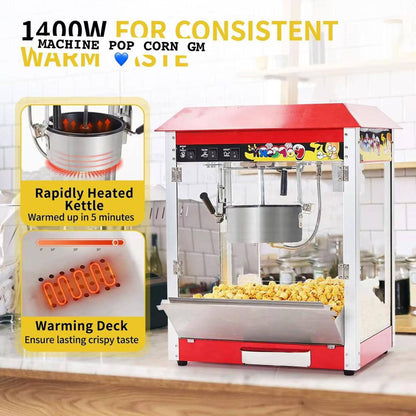 🍿 Machine à Pop-Corn Électrique – Grand Modèle 🎉