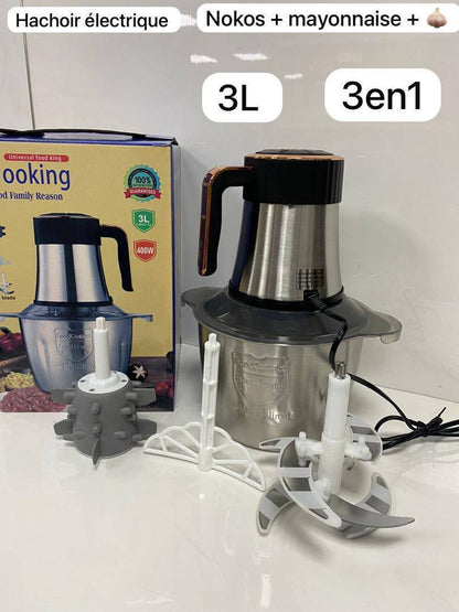 Hachoir Électrique 3L 3en 1