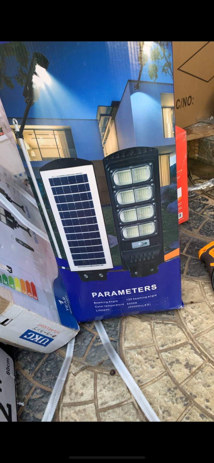 🌞 Lampe Solaire 1000W avec Détecteur de Mouvement 💡