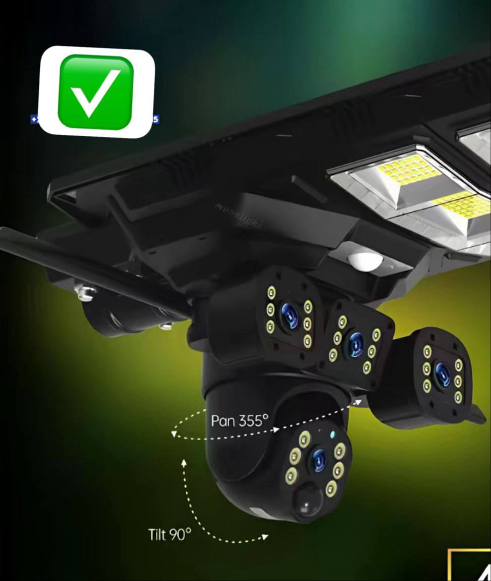 🔥 LAMPE SOLAIRE DE SURVEILLANCE AVEC CAMÉRA